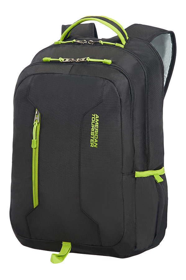 Laptop Backpack 39.6cm/15.6″ Black/Lime Green - AMERICAN TOURISTER